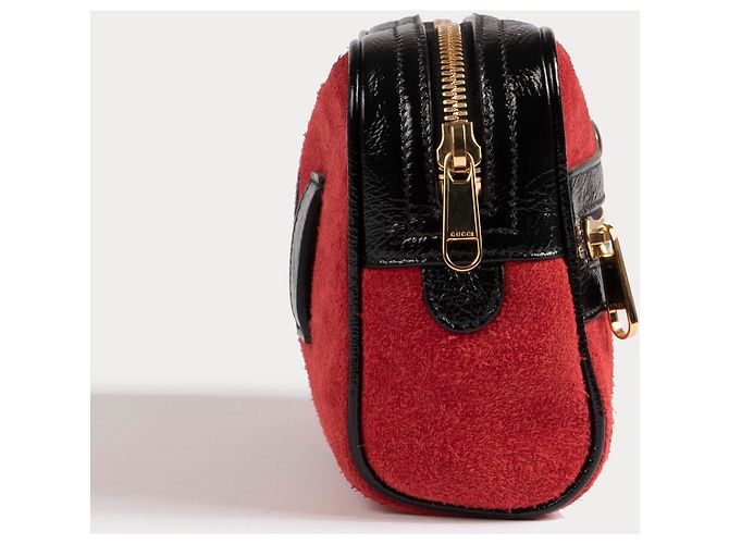 Ophidia Borse GUCCI in pelle scamosciata Rosso - vista 3