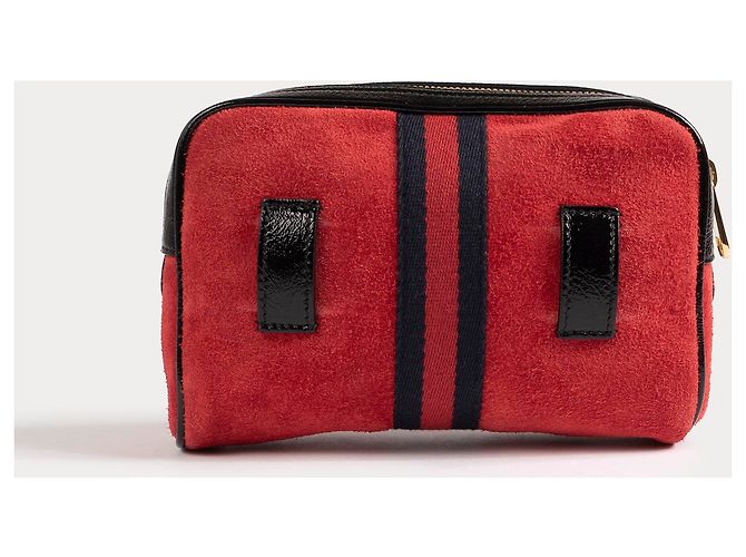 Ophidia Borse GUCCI in pelle scamosciata Rosso - vista 4