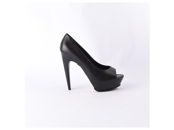GIUSEPPE ZANOTTI Absätze EU 38.5 Leder Schwarz - Ansicht 2