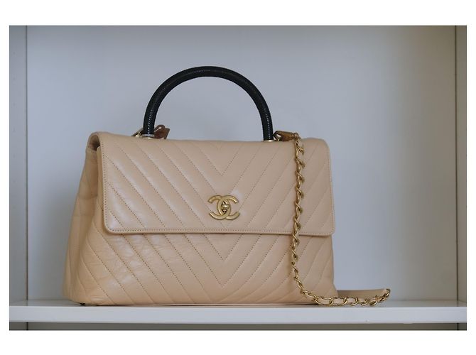 Coco Handle CHANEL Borse a mano Pelle Beige - vista 2