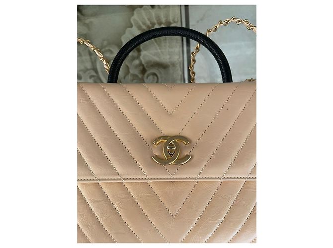 Coco Handle CHANEL Borse a mano Pelle Beige - vista 8