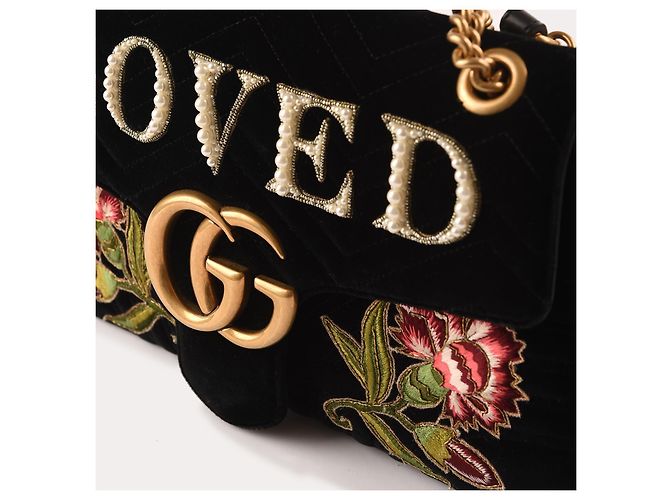 Marmont Borse GUCCI in velluto Nero - vista 3