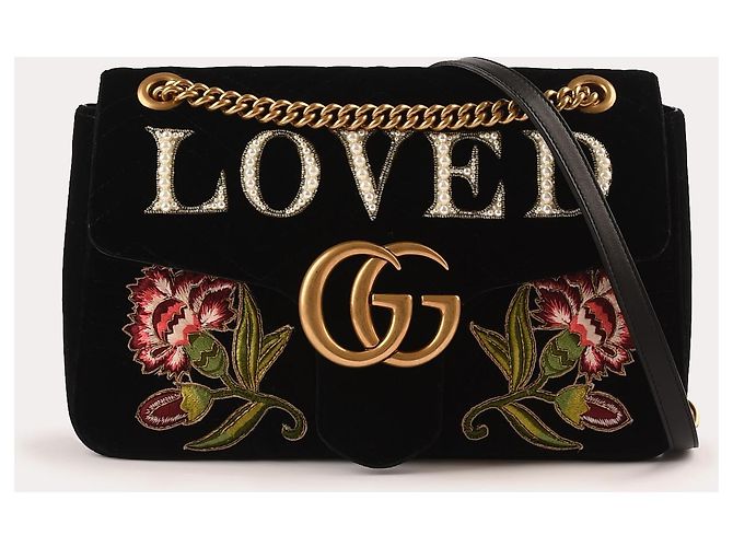 Marmont Borse GUCCI in velluto Nero - vista 5