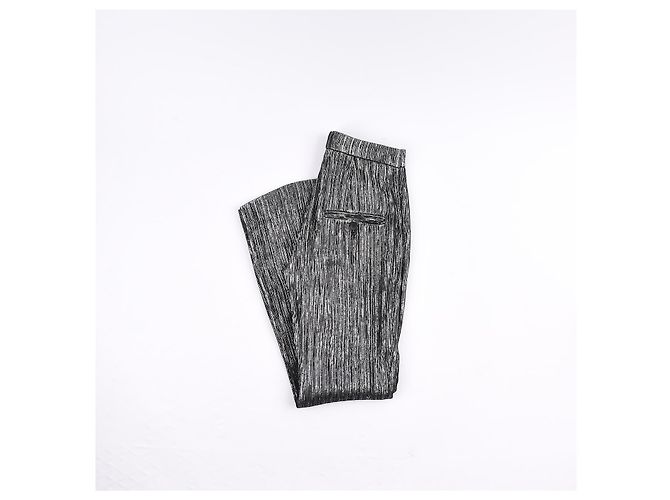 ISABEL MARANT Pantalones FR 34 Seda Plata - vista 2