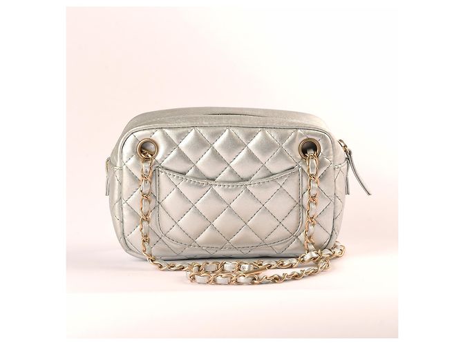 Camera CHANEL Sacs à main Cuir Argenté - vue 3