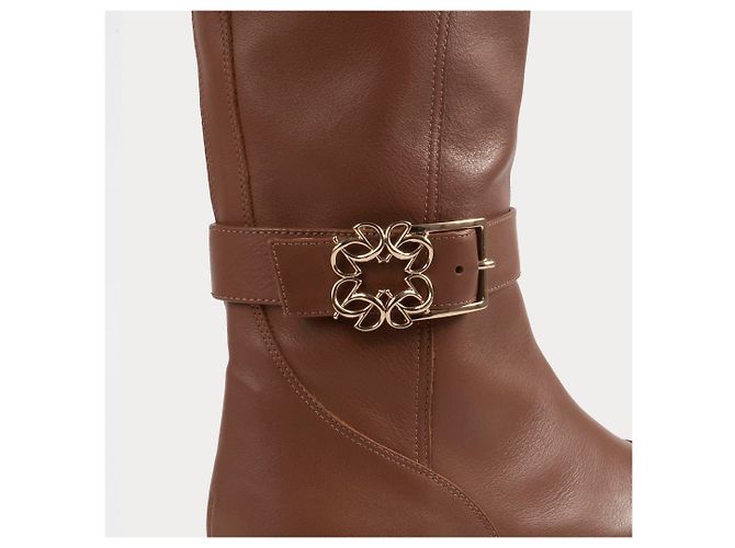 Stivali ELIE SAAB UE 38 Leather Cammello - vista 3