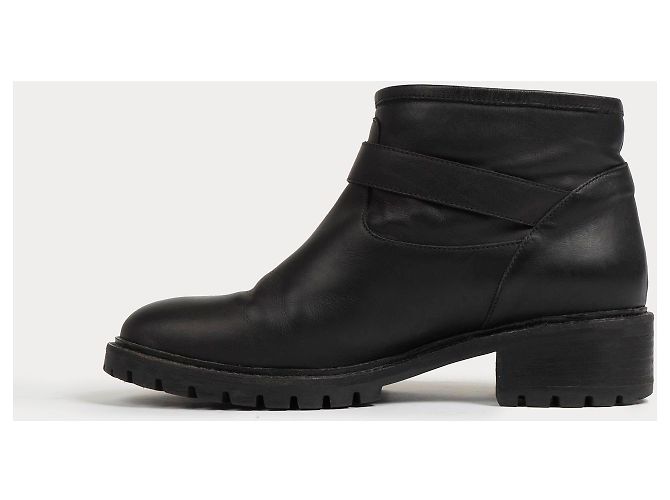 FENDI Botas de tobillo EU 38 Cuero Negro - vista 2