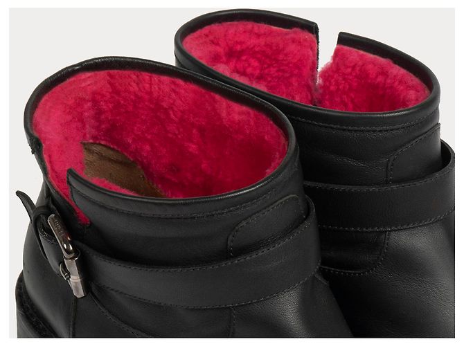 FENDI Botas de tobillo EU 38 Cuero Negro - vista 3