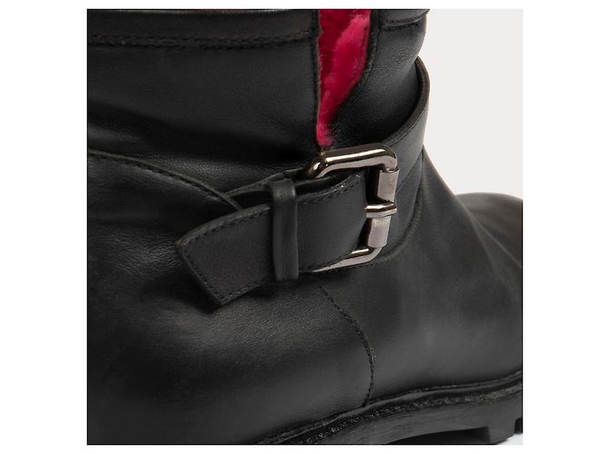 FENDI Botas de tobillo EU 38 Cuero Negro - vista 4