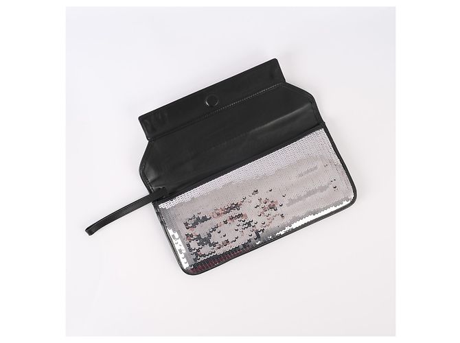 EMPORIO ARMANI  Pochette   Pelle Argento - vista 3