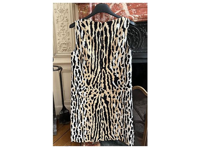 VESTIDO VALENTINO JAGUAR Negro Crudo Blanco roto Caramelo - vista 4