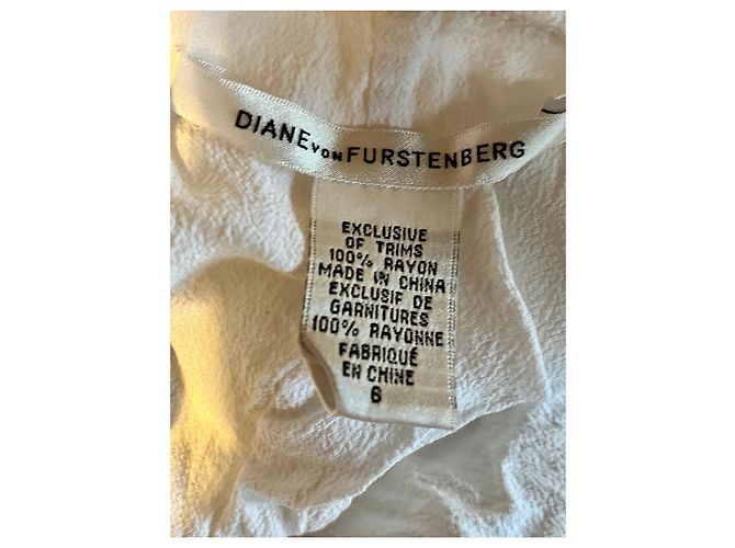 Diane Von Furstenberg DvF Juliette Maxikleid aus Krepp Weiß - Ansicht 6
