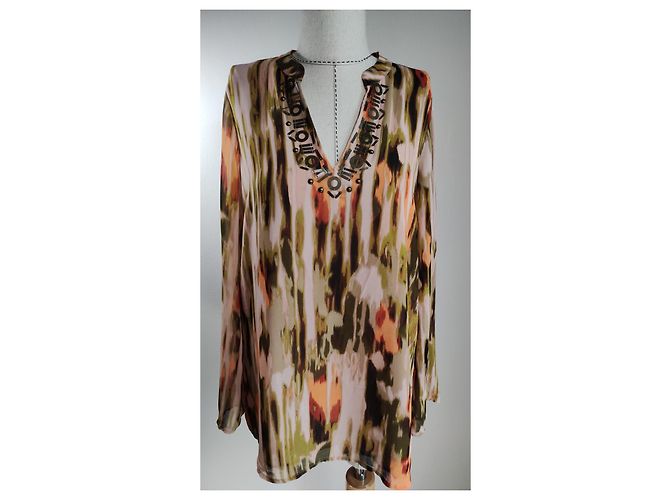 Top Calvin Klein in Viscosa Multicolore XL - vista 2