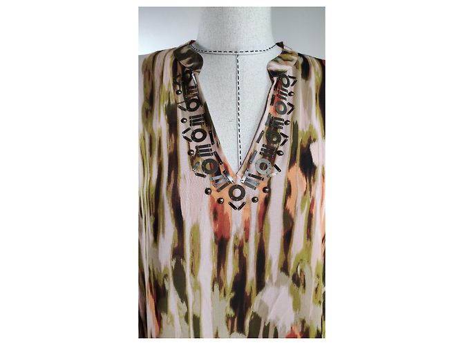 Top Calvin Klein in Viscosa Multicolore XL - vista 3