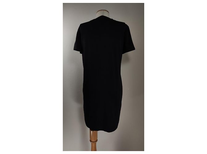 Vestido camiseta Versace Jeans Couture negro de algodón - vista 4