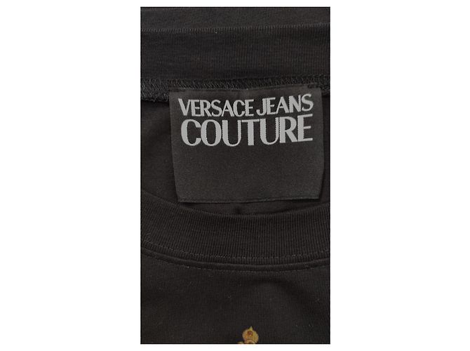 Vestido camiseta Versace Jeans Couture negro de algodón - vista 5