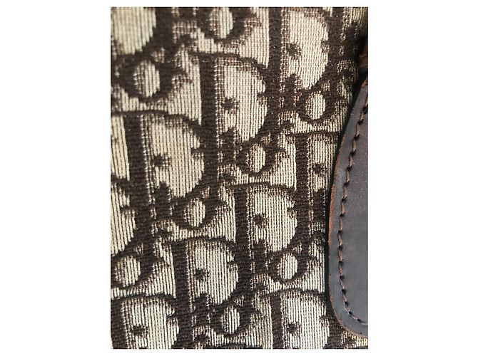 Bauletto Maxi Dior Oblique Monogram Marrone Crema Crudo - vista 11