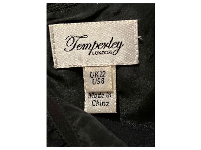 Temperley London Abito baby doll Temperley in seta e pizzo Nero - vista 7