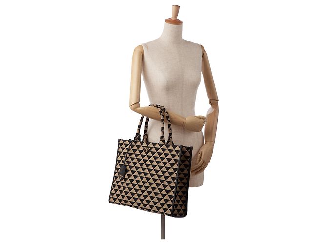 Prada Borsa Triangolo Symbole Marrone - vista 10