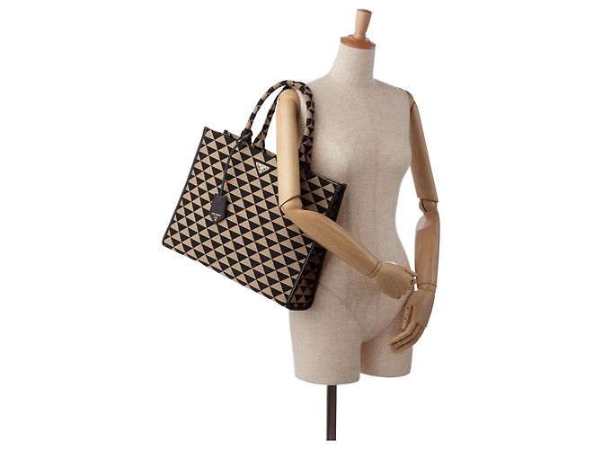 Prada Borsa Triangolo Symbole Marrone - vista 11