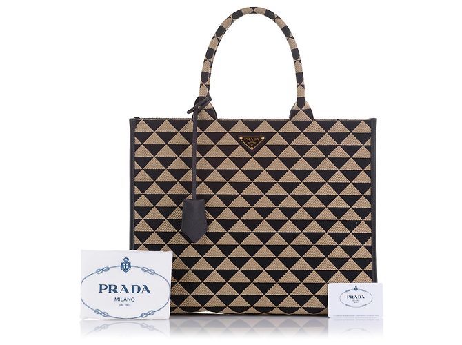 Prada Borsa Triangolo Symbole Marrone - vista 12