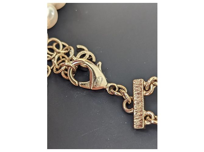 Chanel CC A19Set collana orecchini La Pausa Cruise con perle blu logo C - vista 6
