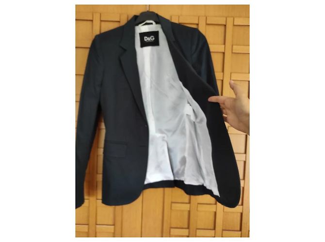 Blazer de algodón azul Dolce & Gabbana - vista 4
