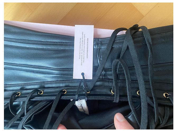 Agent Provocateur Intimo in pelle nero - vista 3