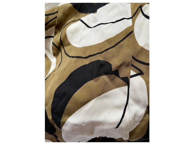 Diane Von Furstenberg Vestido de seda DvF Breanna con estampado característico Caqui - vista 5