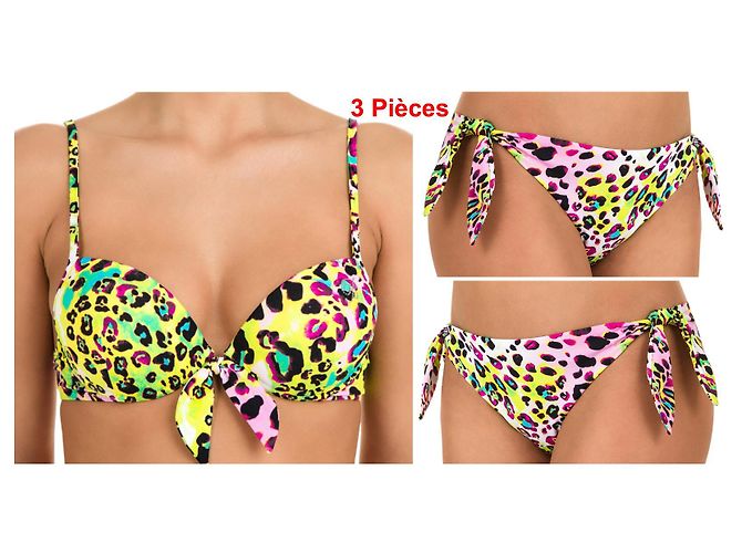 Conjunto de Bikini Blumarine Push Up Estampado Leopardo Multicolor - vista 15