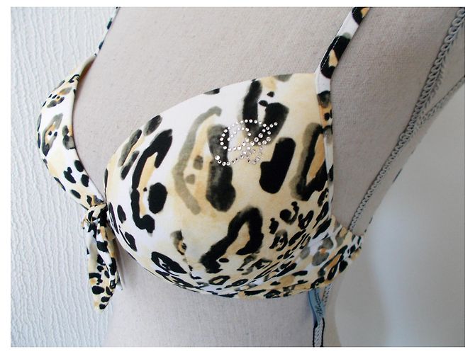 Sujetador Push Up Blumarine Estampado Leopardo Beige Crudo - vista 2