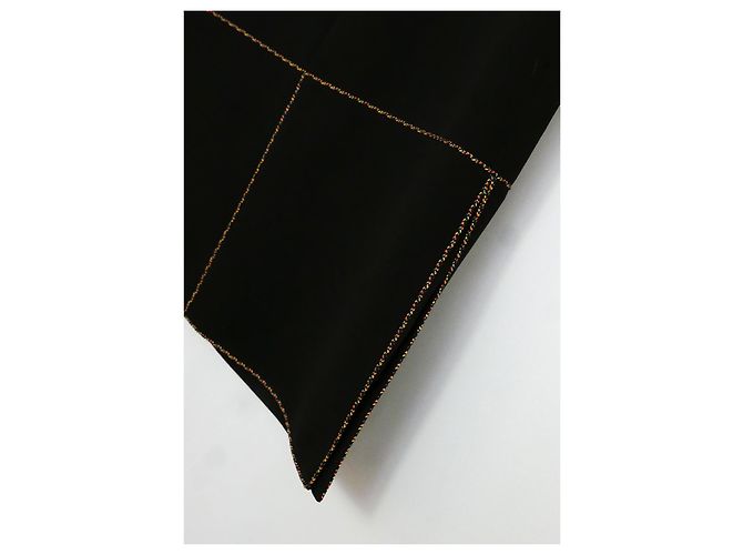 Chanel Spring 2014 Schulterfreies Kleid mit Seilbesatz Schwarz - Ansicht 8
