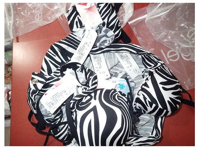 Autre Marque The Savage Badeanzug Set schwarz weiß gestreift - Ansicht 18