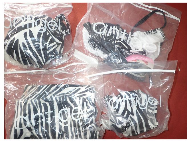 Autre Marque The Savage Badeanzug Set schwarz weiß gestreift - Ansicht 19