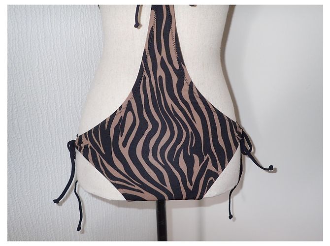 Autre Marque Set Trikini e Costume da Bagno The Savage Zebra Nera e Marrone Nero - vista 12