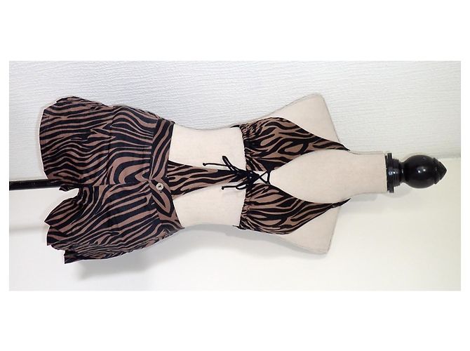Autre Marque Set Trikini e Costume da Bagno The Savage Zebra Nera e Marrone Nero - vista 17