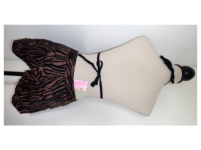 Autre Marque Set Trikini e Costume da Bagno The Savage Zebra Nera e Marrone Nero - vista 19