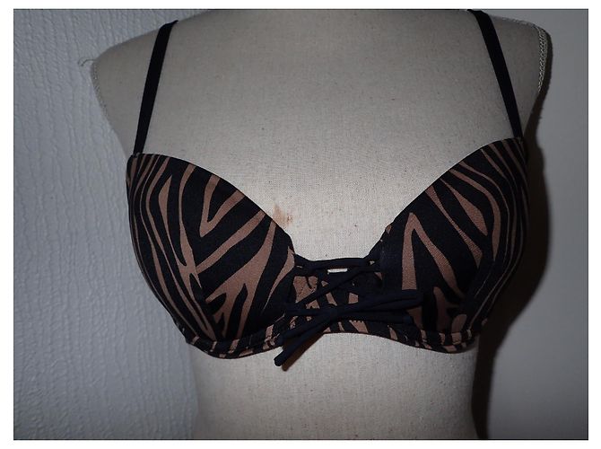 Autre Marque Set Trikini e Costume da Bagno The Savage Zebra Nera e Marrone Nero - vista 6