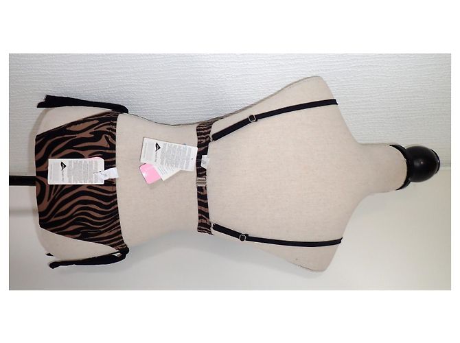 Autre Marque Set Trikini e Costume da Bagno The Savage Zebra Nera e Marrone Nero - vista 8