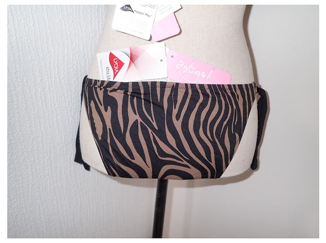Autre Marque Set Trikini e Costume da Bagno The Savage Zebra Nera e Marrone Nero - vista 9