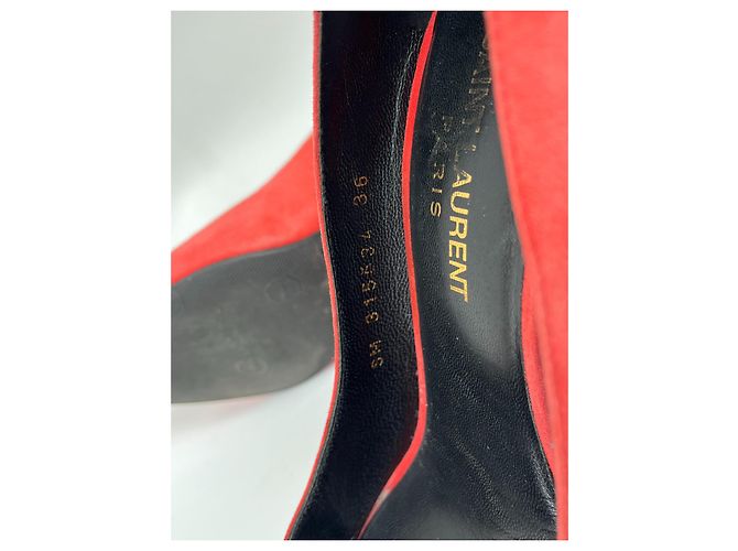 Décolleté Saint Laurent Corallo Scamosciato - vista 10
