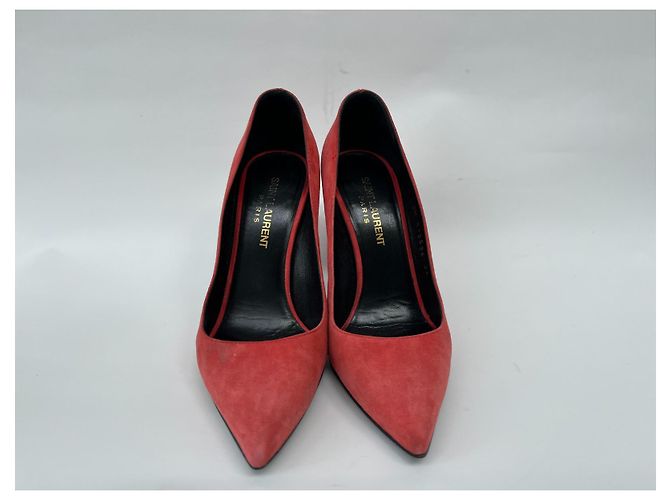 Décolleté Saint Laurent Corallo Scamosciato - vista 3
