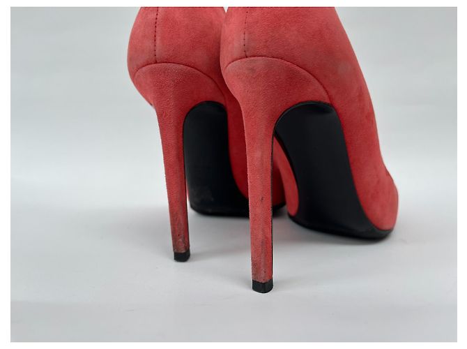 Décolleté Saint Laurent Corallo Scamosciato - vista 7