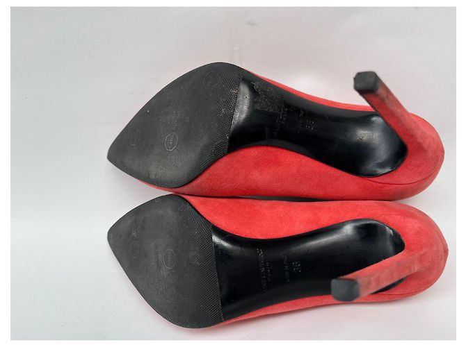 Décolleté Saint Laurent Corallo Scamosciato - vista 8