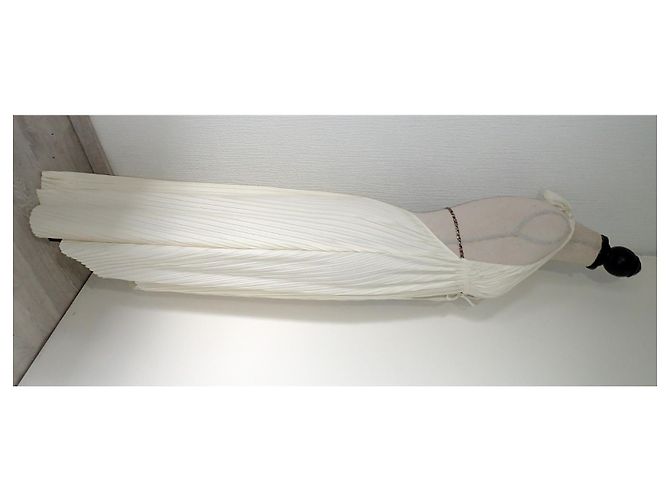 Vestido de praia plissado La Perla Thar Marfim Fora de branco - vista 8