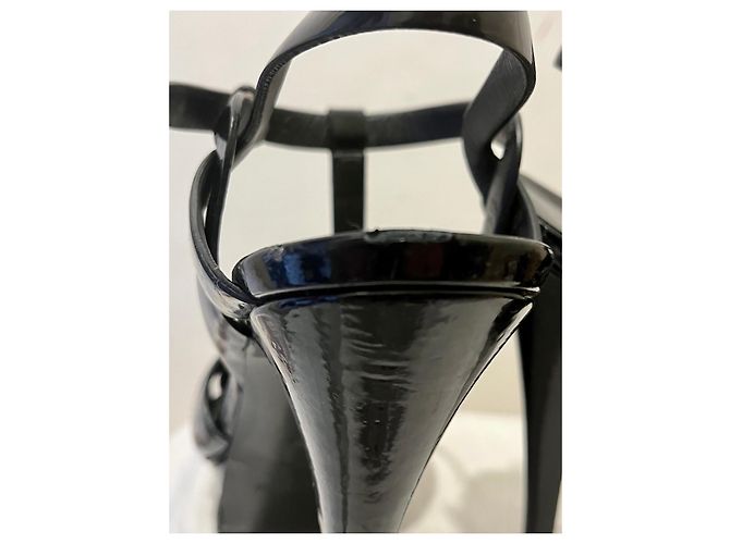 Saint Laurent Tribute-Heels aus Lackleder Schwarz - Ansicht 13