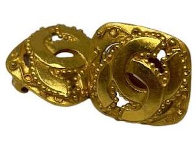 Orecchini Chanel Mark Rhombus oro D'oro - vista 4