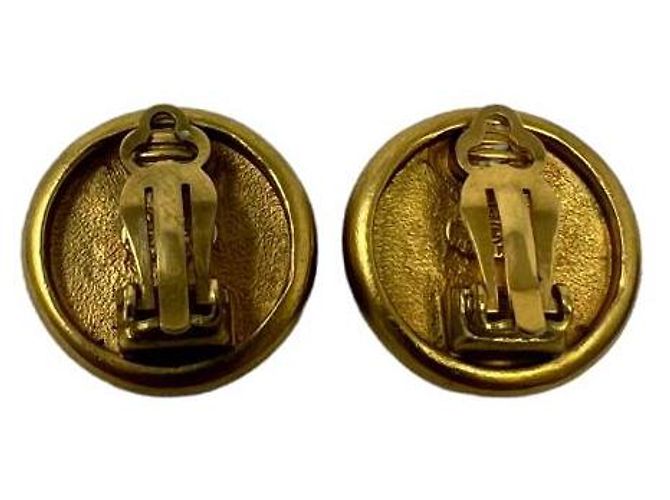 Orecchini Chanel A Clips in metallo dorato D'oro - vista 4