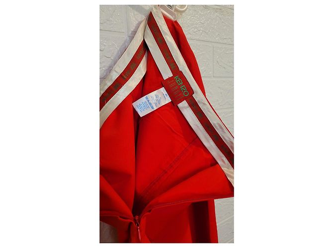 Pantalones rojos Kenzo de algodón Roja - vista 6