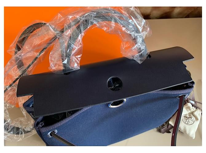 Hermès BORSA HERMES HERBAG 31 Nero Bordò Blu scuro - vista 9